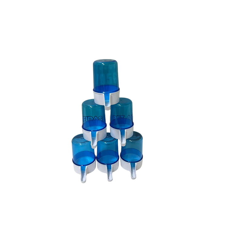 KIT c/ 6 - Bebedouro Azul 300ml em plástico - Malha fina ou malha larga