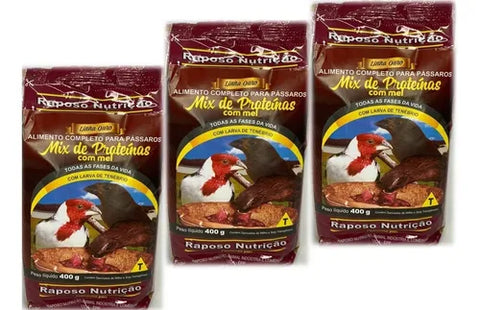 KIT C/3 MIX DE PROTEINA 400GR CADA LINHA OURO