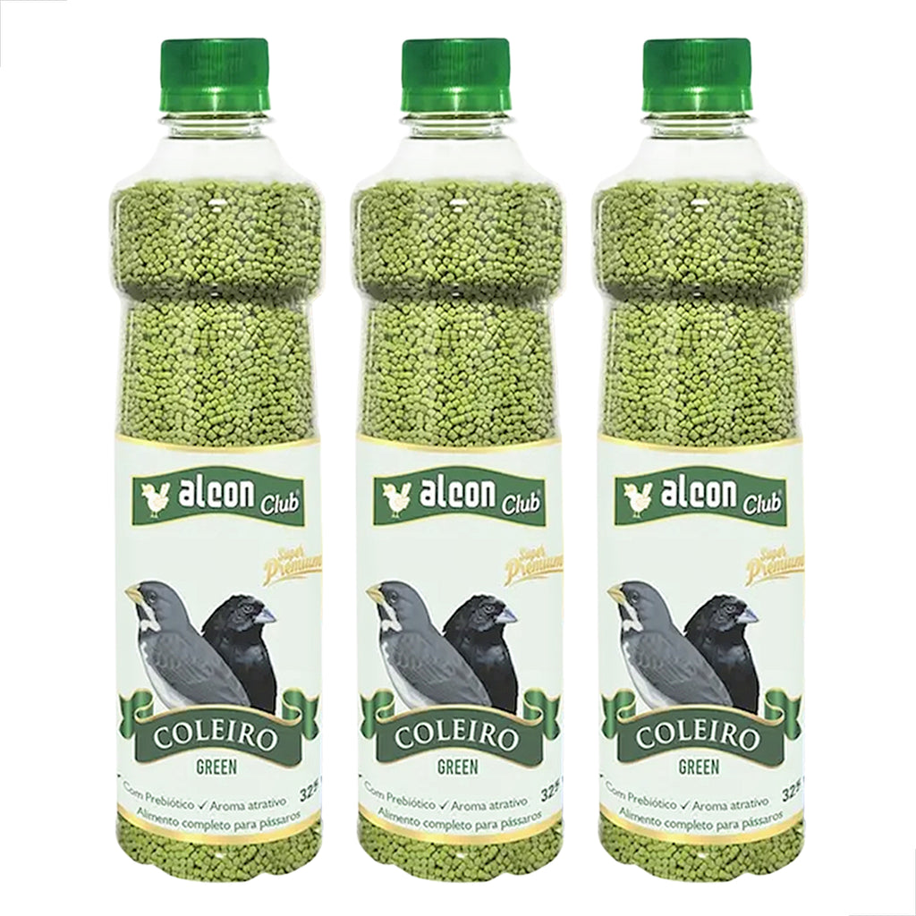 KIT - 3 ALCON CLUB COLEIRO GREEN/VERDE - 325G CADA
