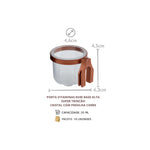 PORTA VITAMINA RUBI TRINCÃO CRISTAL COM PRESILHA COBRE COD R3.1