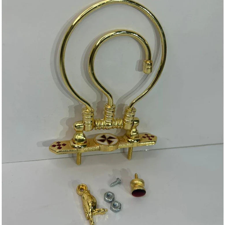 GANCHO DOURADO DE GAIOLA TAMANHO MÉDIO COM RESINA